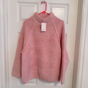 NWT Mock Neck Pink Sweater, size medium